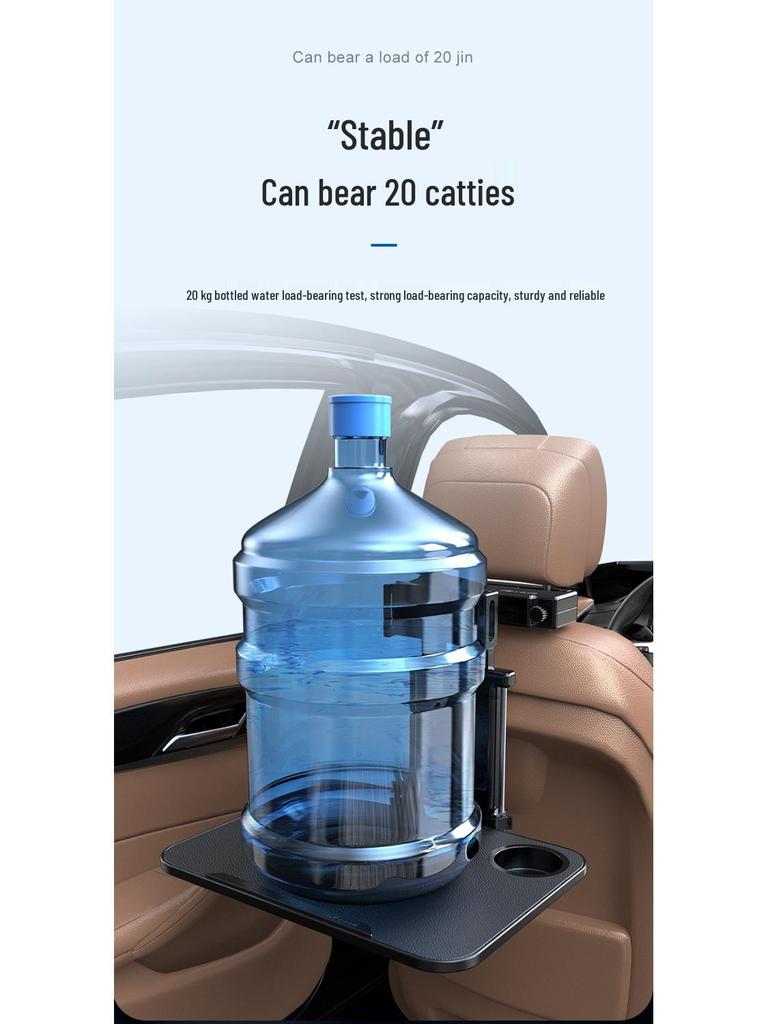 Folding Rear Seat Table for Car - Compact Office, Dining, and Storage Solution