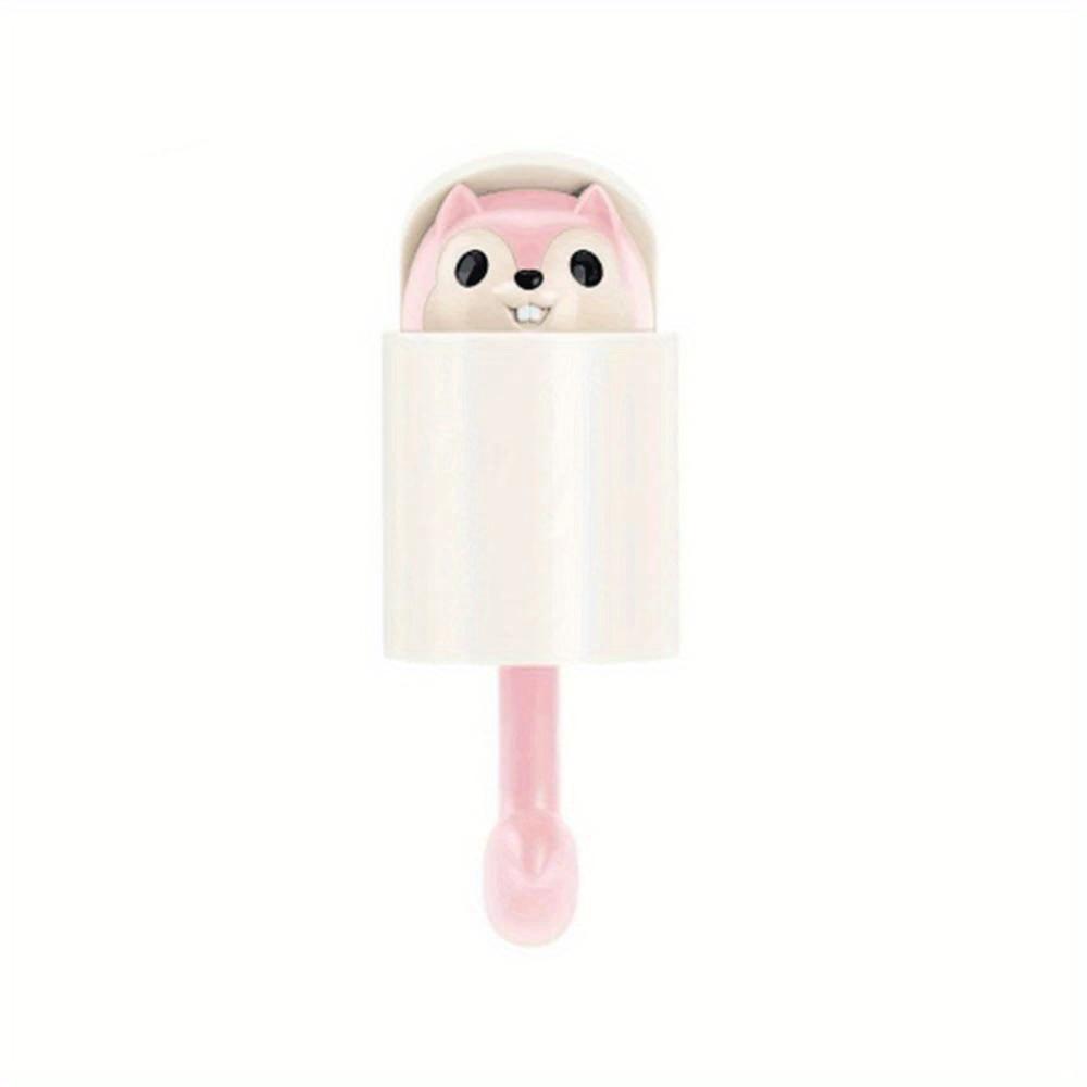 Creative Home Decor Cartoon Animal Squirrel Head Hiding Storage Bathroom Kitchen Hanging Hook Pasting Wall Hooks