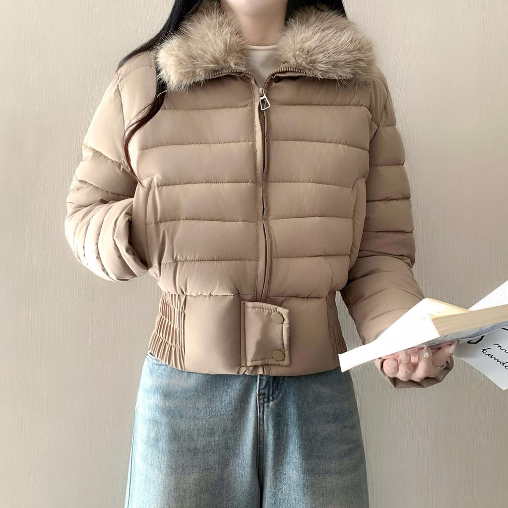 Winter new high-waisted European and American spice girls slim-fitting short jacket warm cotton clothing fashionable versatile casual jacket