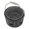 BBQ Stove Aluminum Stainless Steel Multifunctional with Portable Handle Food Charcoal Stove for Tea Making Camping