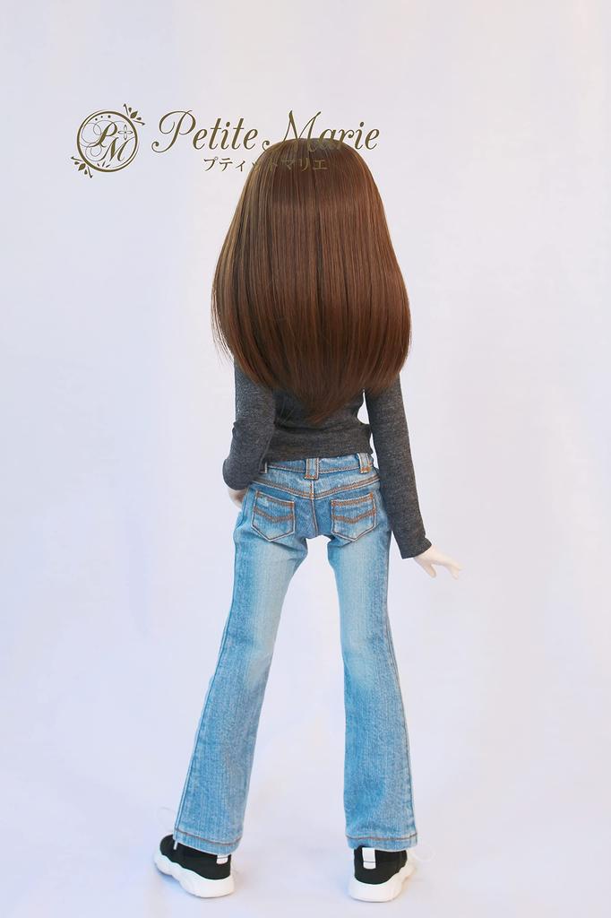 [Petite Marie] 13 MDD compatible Okayama processing jeans droits délavés bleu clair KOJIMA processing délavé taille basse