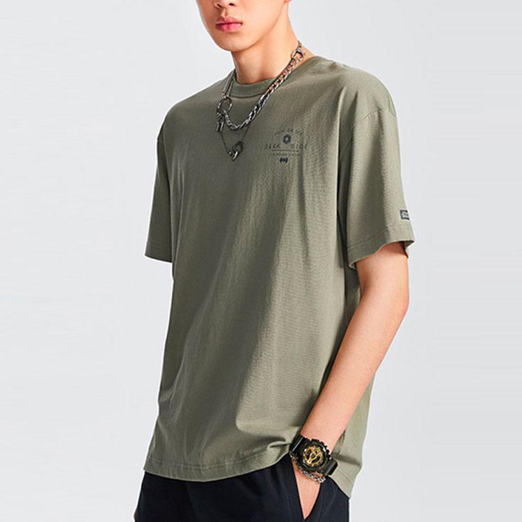 Li Ning X Star Wars Collaboration Back Graphic Printed Short Sleeve T-Shirt Men Tops Green AHSR219-3