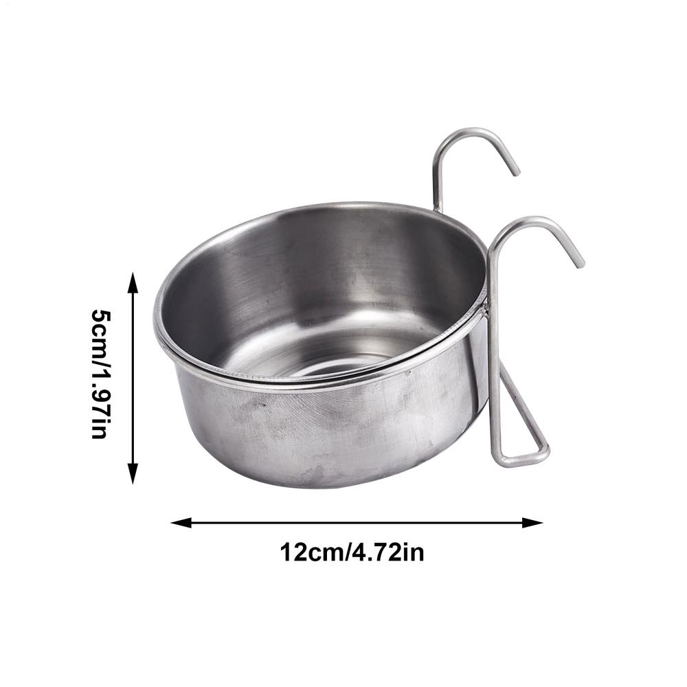 

Bird Feeder for Cage Food Bowls Stainless Steel Wide Mouth Spill Proof Holder Supplies Water Dispenser for Cockatiels Parrot