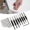 17pcs 5/64-1/4 inch Self Centering Drill Bit Hex Key Quick Change Hinge Drill Bit Hex Shank Aluminum Alloy Alignment Drill Bit