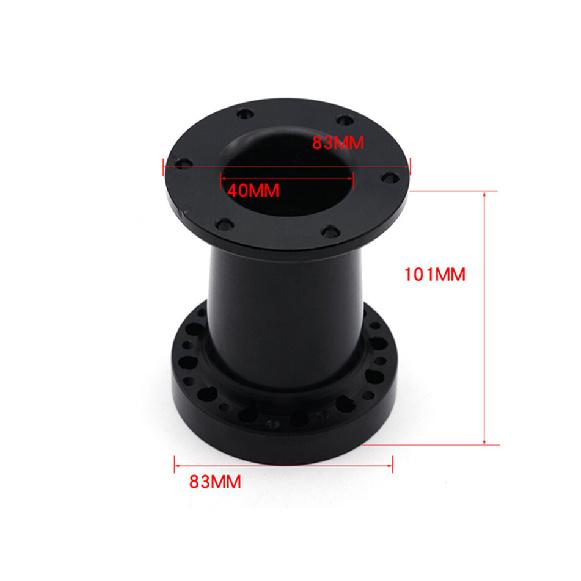 Black 4" Universal Racing Car Steering Wheel Hub Extender Extension Spacer Kit