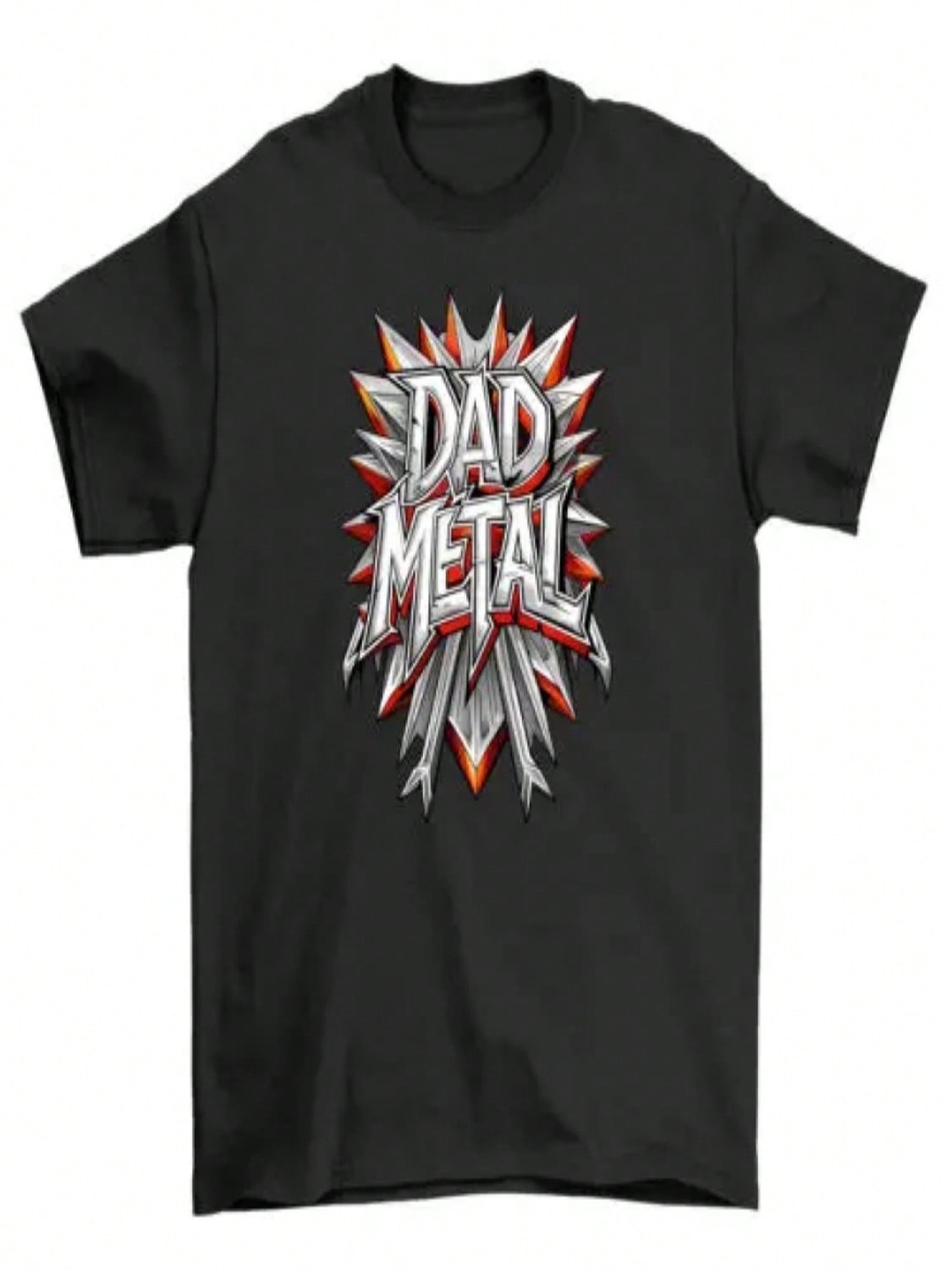 Dad Metal Shield Funny T-Shirt - Unleash The Dad Metal Power! 100% Cotton, Funny S разноцветный