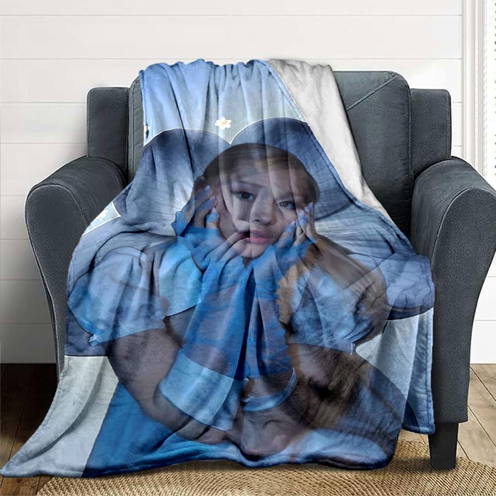 Floral Fantasy Blue Blanket Soft Throw Blanket For Home Bedroom Bed Sofa Travel Office Solid Christmas Blanket