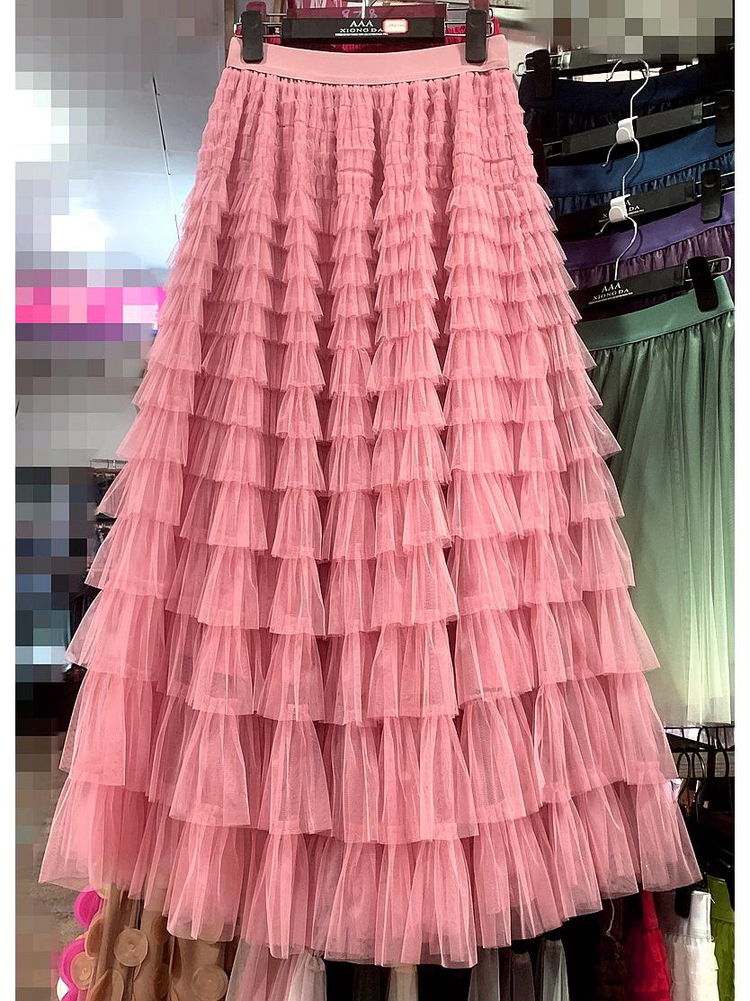 

Сезонна сітчаста марлева спідниця А-силуету 2025 року 18 Tiers (96 cm length)