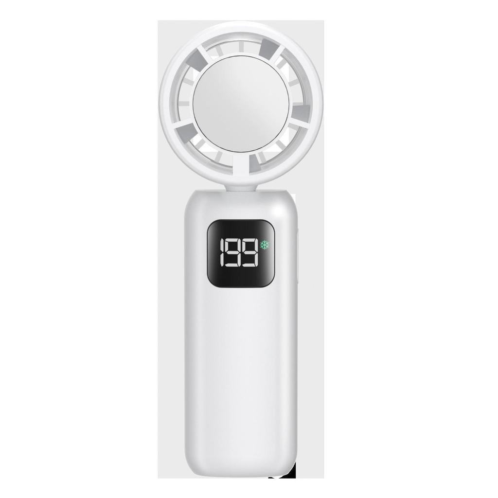 Portable USB Rechargeable Handheld Turbo Fan - Ice Cooling, 199 Speeds, Low Noise