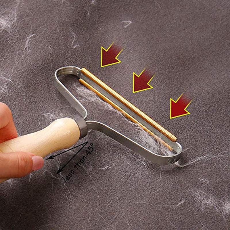 1Pcs Portable Lint Remover, Pet Hair Cleaner, Carpet Scraper, Reusable Manual Double Sided Lint Razor Tool