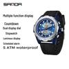 Sanda Multifunctional Waterproof Luminous Men's Sports Watch