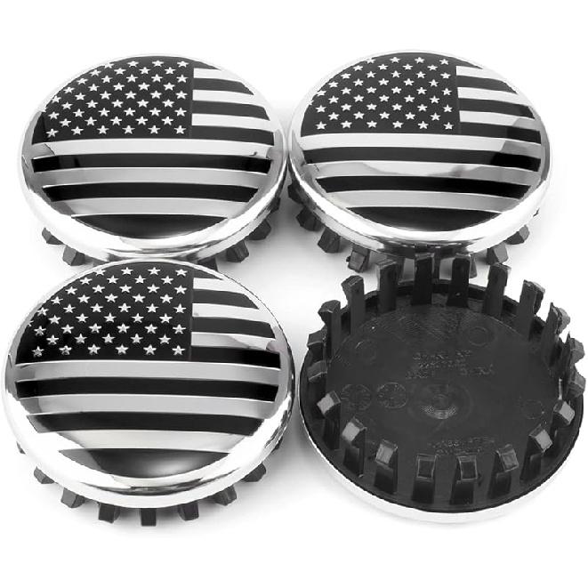 83 мм 3,27 дюйма Центральные колпачки для колес для Chevy Центральные колпачки 4 шт. Черная центральная крышка Замена с флагом США