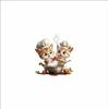 Cartoon Orange Chef Cat Refrigerator Sticker Waterproof Self Adhesive Kitchen Decor