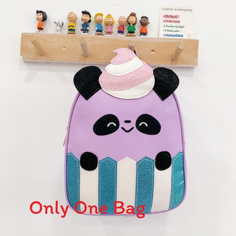 Cartoon Line Panda Girls Toddler Backpack With Fashion Sequins For Use School