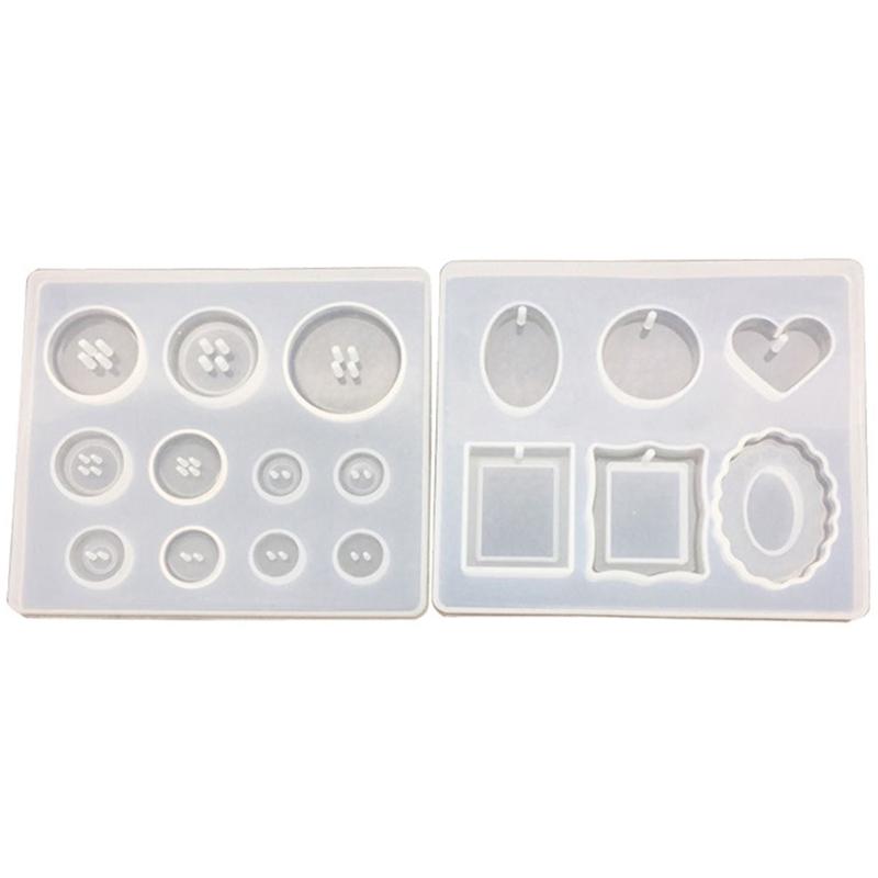 Silicone Diamond Pendant Silicone Mold Unique Glasses Shaped Jewelry Pendant Mold Flexible Silicone Mold for Crafters