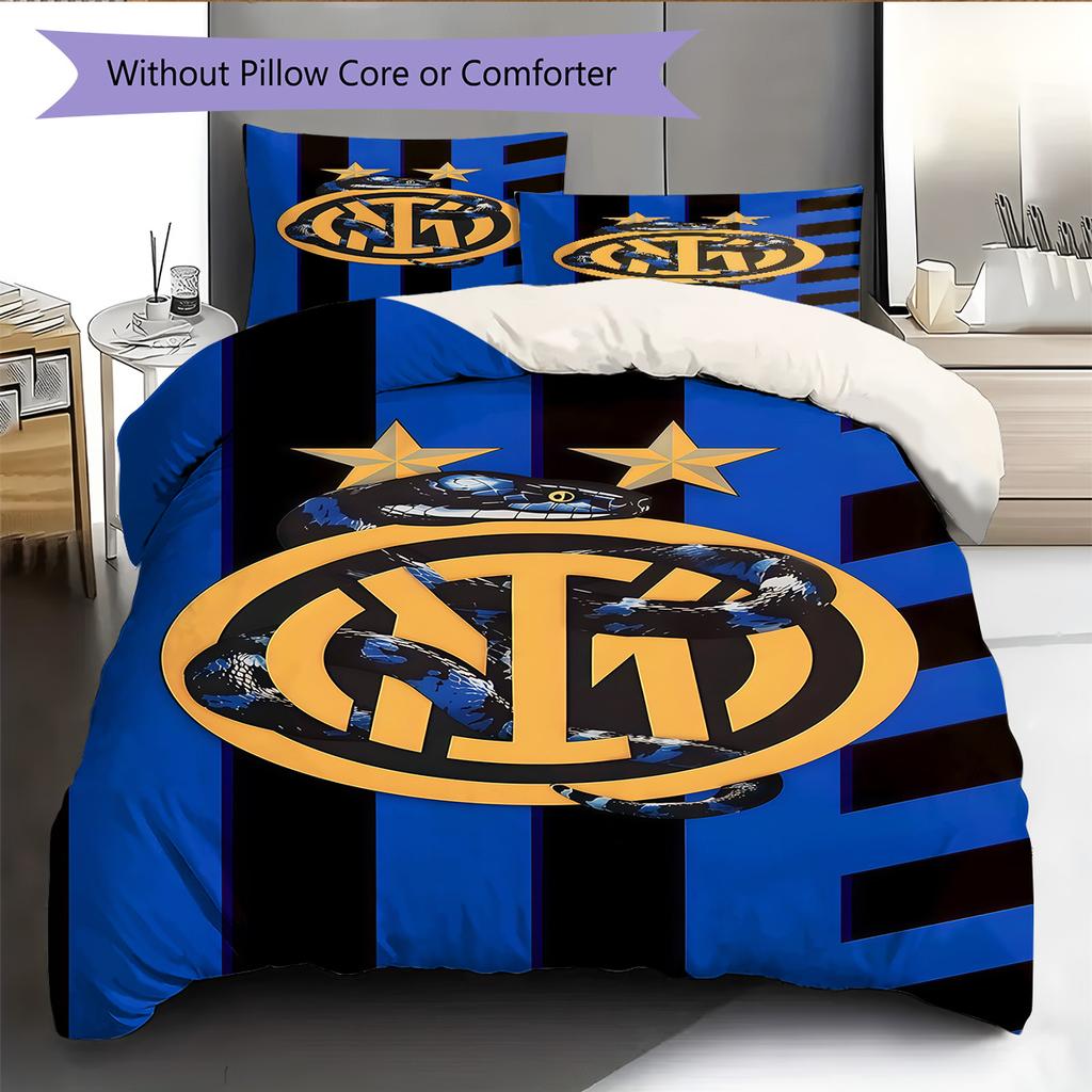 FCIM logo Pattern Bedding Quilt Set Quilt Cover Pillowcase Home Decoration Birthday Gift (1 * duvet cover + 2 * pillowcase, without core)