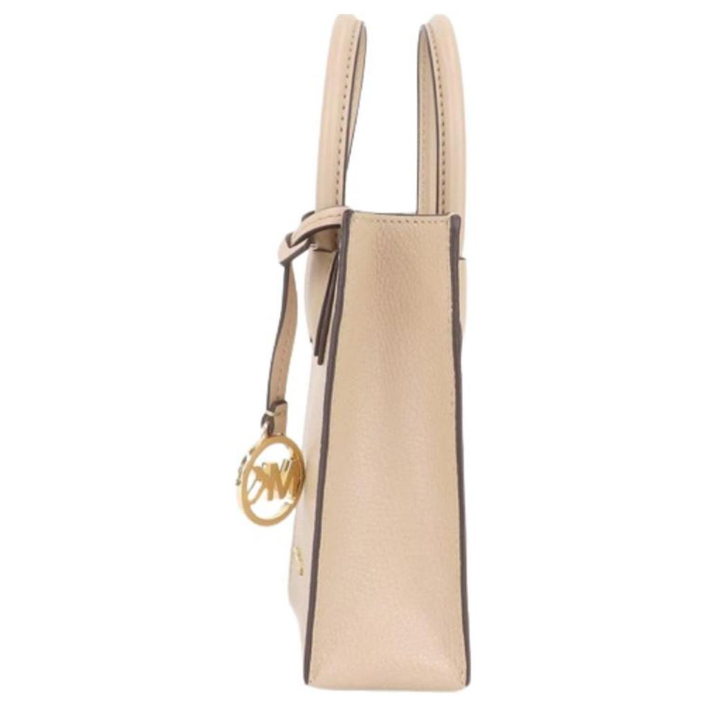 Michael Kors MK Mercer Solid Color Letter Logo Leather Accordion Tote Crossbody Shoulder Mini Women Bags Cream-Pink 35S1GM9T0L-BISQUE