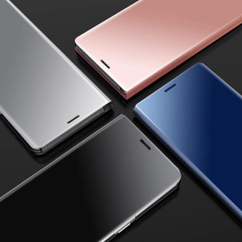 Luxusní Smart Mirror Case Pro Xiaomi Mi 13T 12T 11T 10T 9T Pro Coque Pro Mi 14 13 12 11 Lite Ultra Leather Flip Stand Kryt telefonu