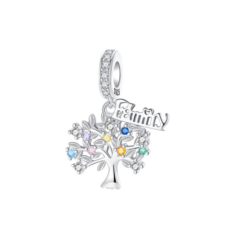 Original Metal Lucky Tree Of Life Charms Love Beads Safety Chain Pendants Fit Bangle Necklace Make your own Accessory Gift Elegant Fashion Beautiful