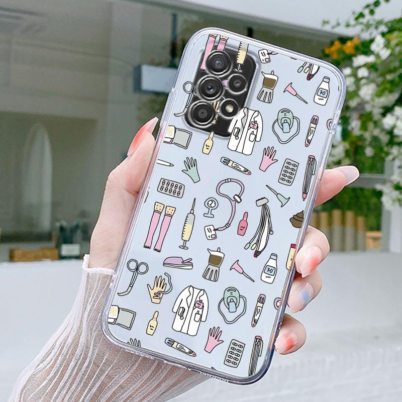 Nurse Medical Medicine Health Case For Samsung A15 A13 A35 A55 A51 A71 A41 A31 A21S A05 A17 A23 A25 A33 A53 A73 5G A07 4G Cover