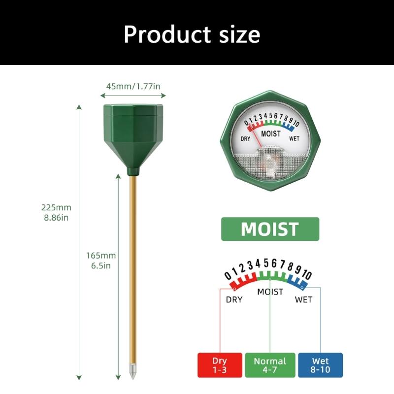 Efficient Single Pin Soil Tester Essential Tool For Garden Enthusiasts Crop Growers Indoor Outdoor Soil Moisture Meter