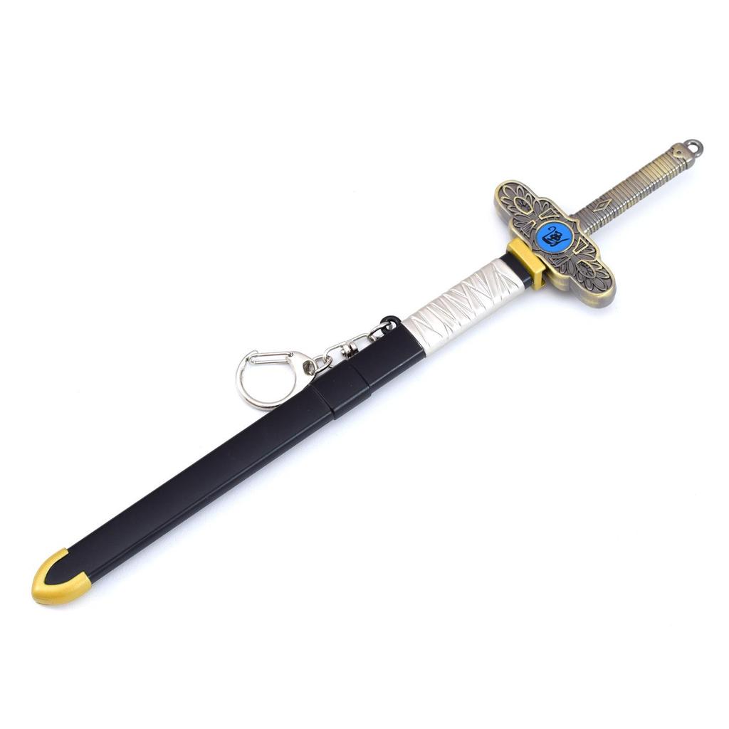 Nine Dragon Balls Metal Model Toy: Thor's Sword & Wind God's Spring-loaded Cold Weapon Ornament.