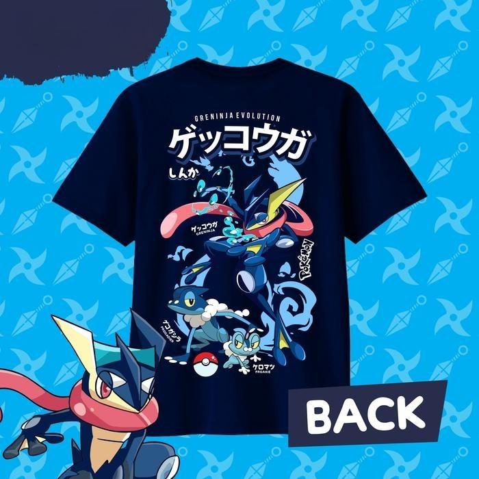 Camiseta Masculina Estampada GRENINJA de Algodão 100% Puro Verão Y2K Harajuku Solta Casual Versátil Manga Curta