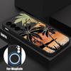 Seaside Coconut Print Case For Samsung Galaxy S26 Ultra S25 FE S24 S23 S22 Plus S21 FE Built-in Metal Plate Magnetic Silicone Cover