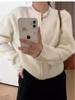 Wool Zip-Up Cardigan: Heavyweight, Long Sleeve, Slimming Outerwear, Lazy Style