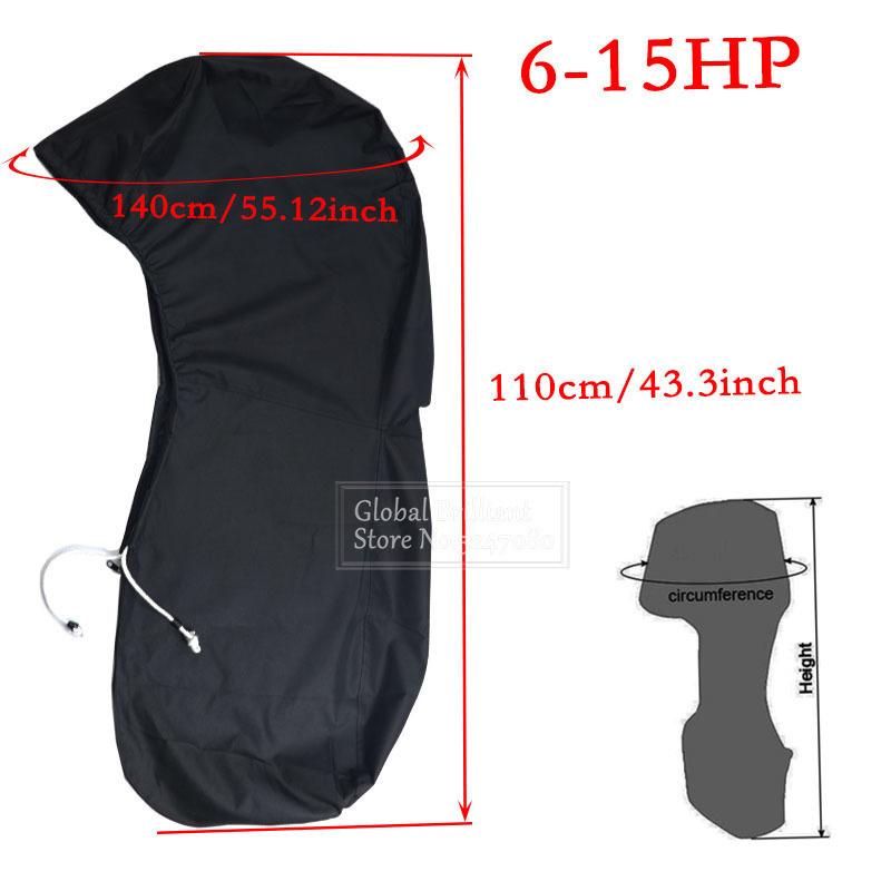 600D Boat Full Outboard Engine Motor Cover Protection Black For 6-225HP Motor Waterproof Anti-scratch Sunsh ade Dust-proof