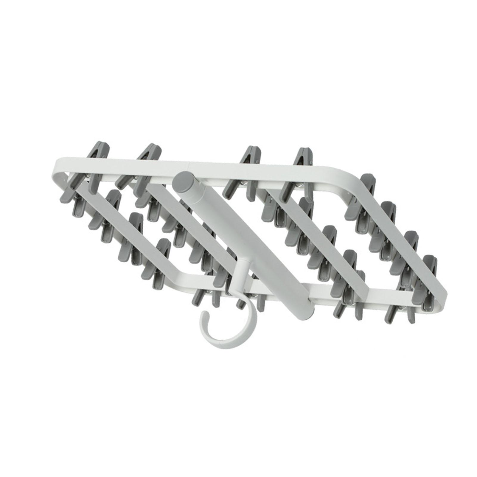 

Clothes Drying Racks Foldable Clip Hangers Multifunctional Hanging Drying Rack Sock Underwear Plastic Laundry Clip