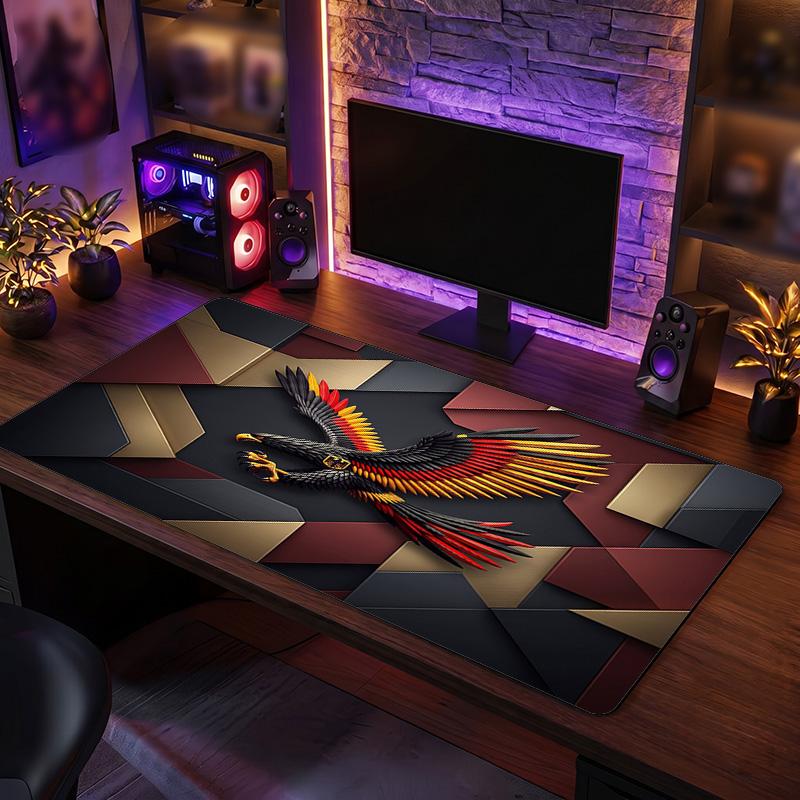 Germany Football Crest Mouse Pad, Extended Non Slip Rubber Desk Mat for Gaming Office Laptop Fan Gift
