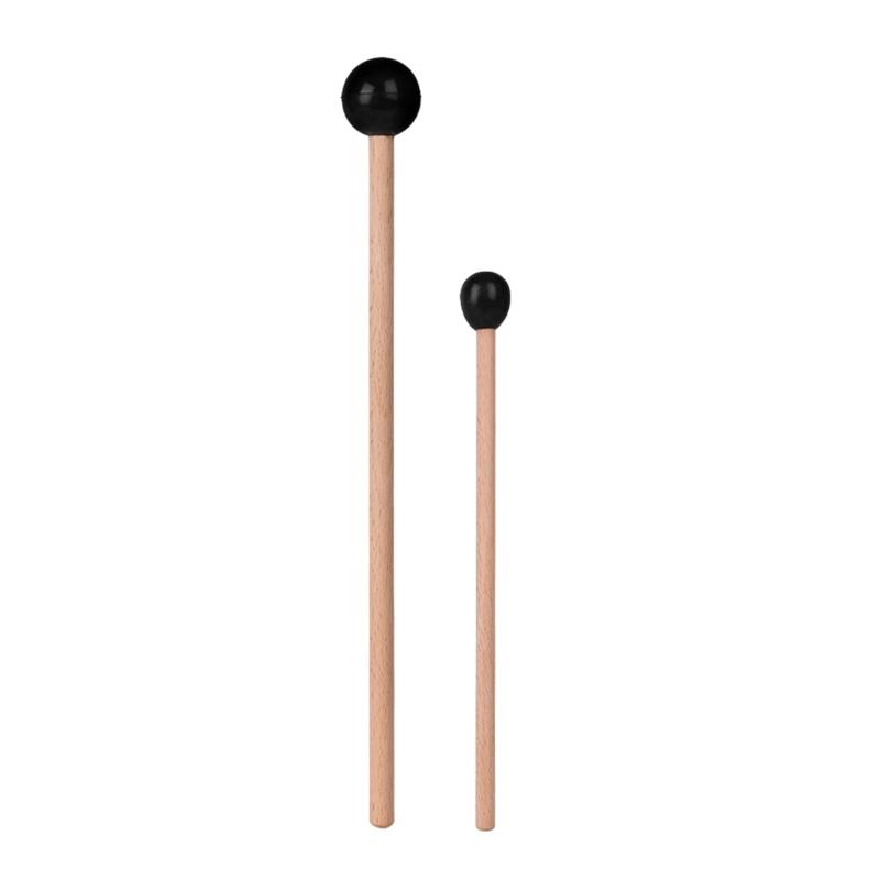 2pcs Maple Handle Plastic Ball Drumstick Marimba Mallet Percussion Musical Instrument Accessories For Beginners Training