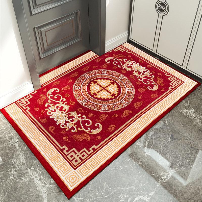 VIKAMA Crystal Velvet Entrance Door Carpet, Entrance Foot Mat, Door Rug Living Room Blanket, Anti-Slip Door Mat, Home Decoration