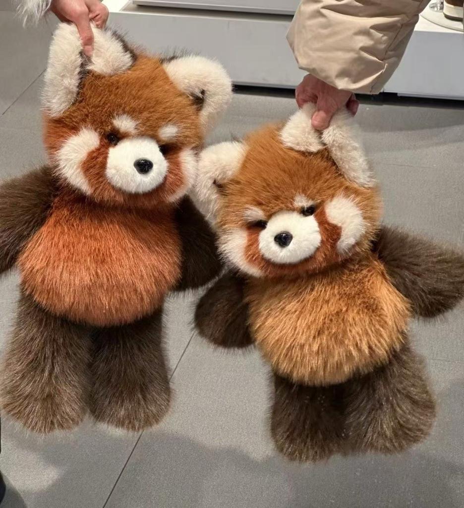 New Design Raccoon Animal Pillow Panda Fluffy Raccoon Soft Run Girls Gift
