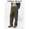 UR Men's Retro Elastic Waist Patch Cotton Straight-Leg Pants