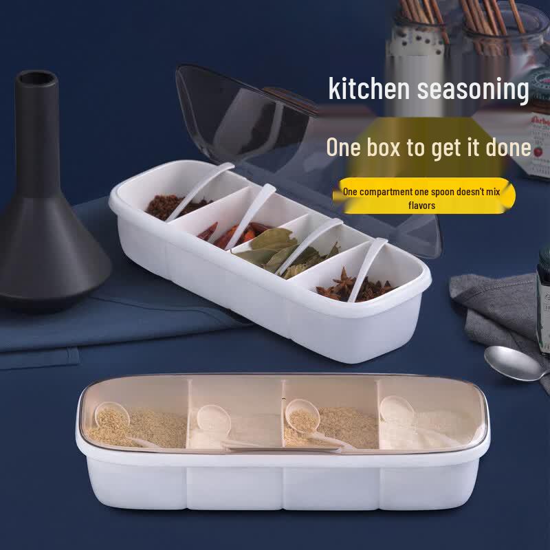CHAHUA 4-Compartment Plastic Seasoning Box
