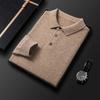 New Autumn and Winter Men's Wool Sweaters, Long-sleeved Pure Wool Sweaters, Men's Casual Lapel Sweaters