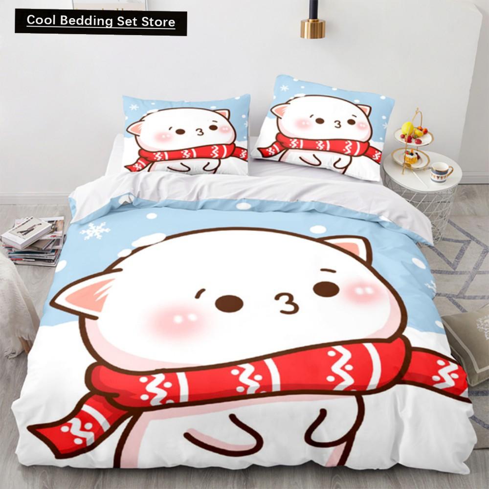 

Прекрасный комплект постельного белья с изображением персикового кота, комплекты постельного белья с рисунком, двуспальные, двуспальные, двуспальные, двуспальные, односпальные, полноразмерные, комплект постельного белья для детей и девочек, белое постельн