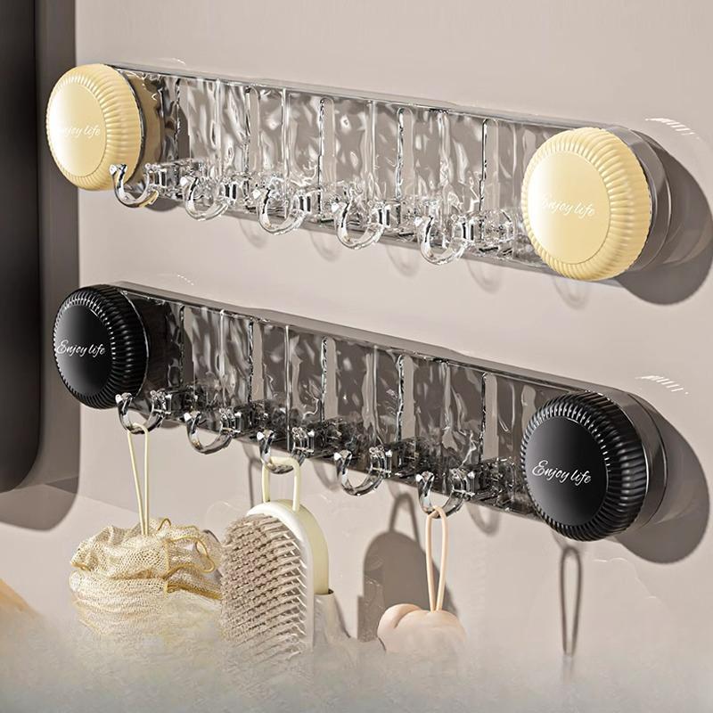 Corrugated Suction Cup Five-row Hooks for Household Use No Need for DrillingWall-free Strong Suction Hooks