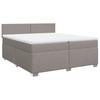 Vidaxl Kontinentalbett Mit Matratze, Taupe, Stoff, 200X200 Cm