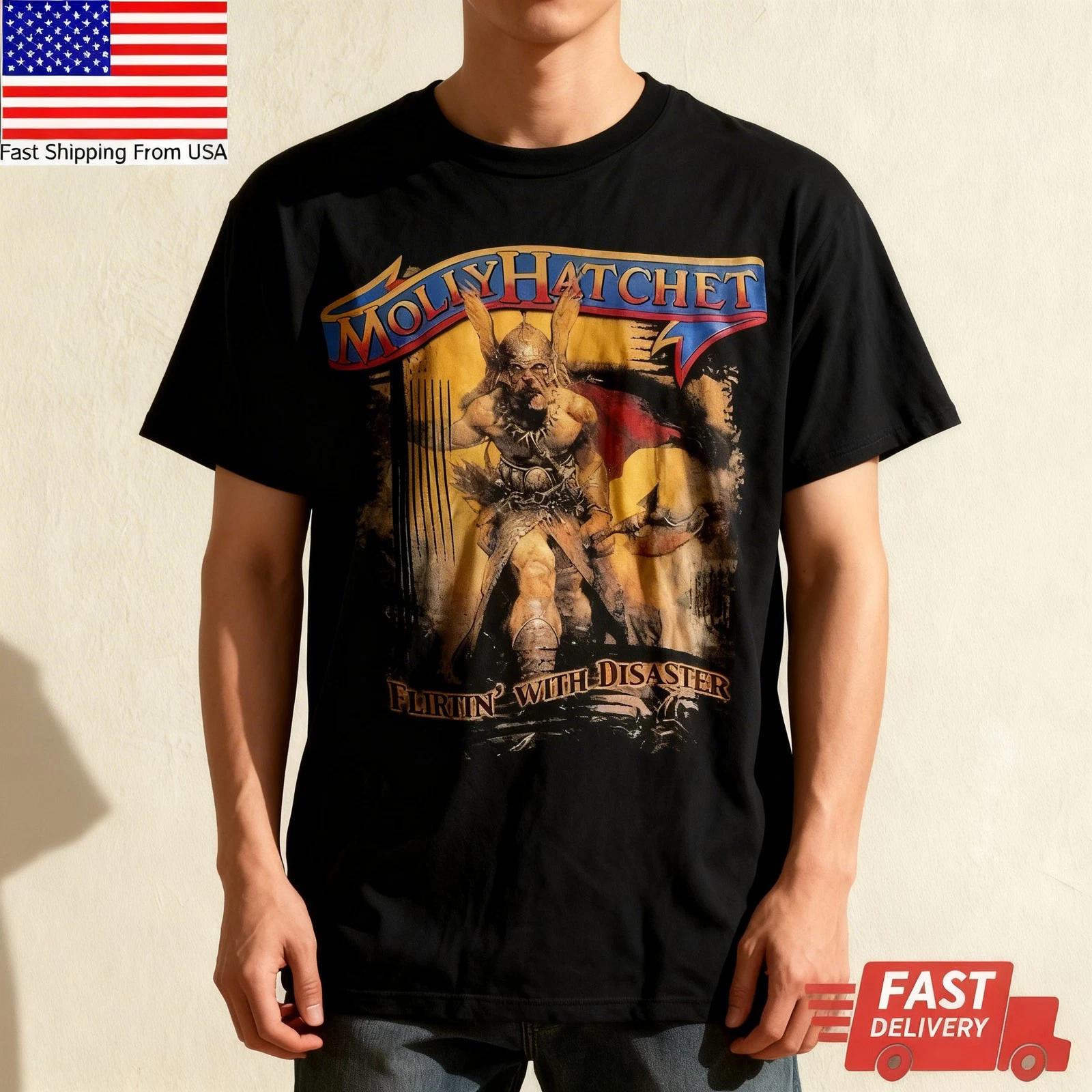 MOLLY HATCHET FLIRTIN WITH DISASTER Black Men Women S-2345XL T-Shirt M