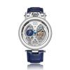 Brand Men's Watch Hollow Through the Bottom True Tourbillon Waterproof Leather Business Watch Men's Mechanical Watch Support