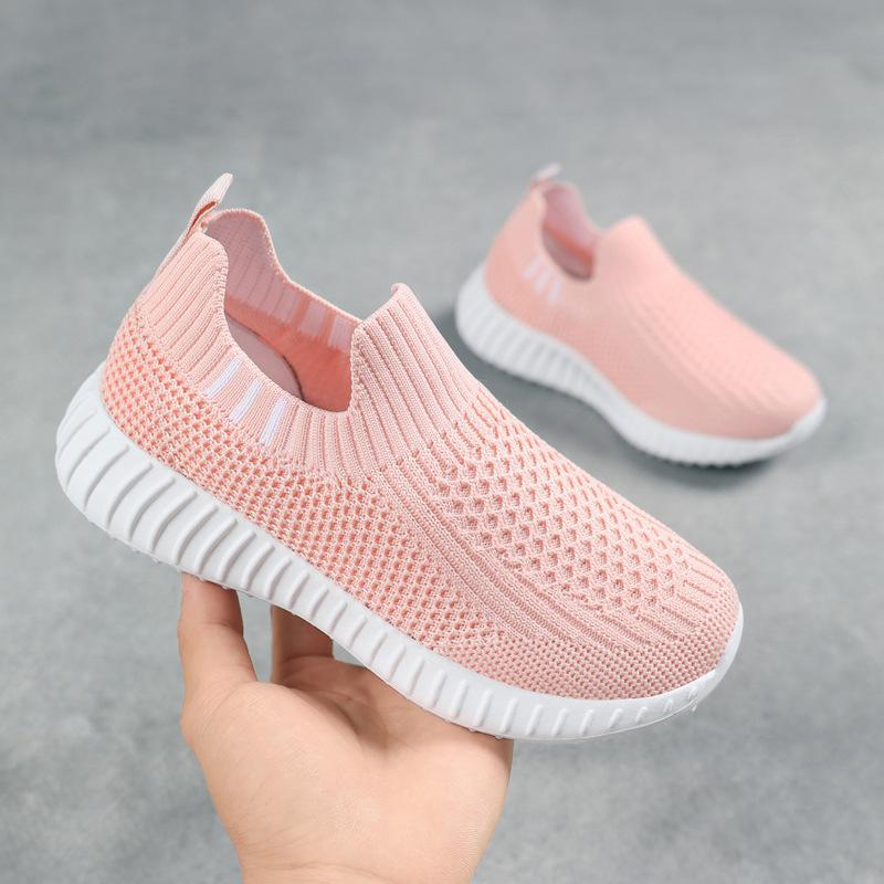 

Breathable Girls Shoes - Mesh Sports Shoes, Casual Shoes, Mesh Fabric Shoes, Lazy Shoes 28 розовый