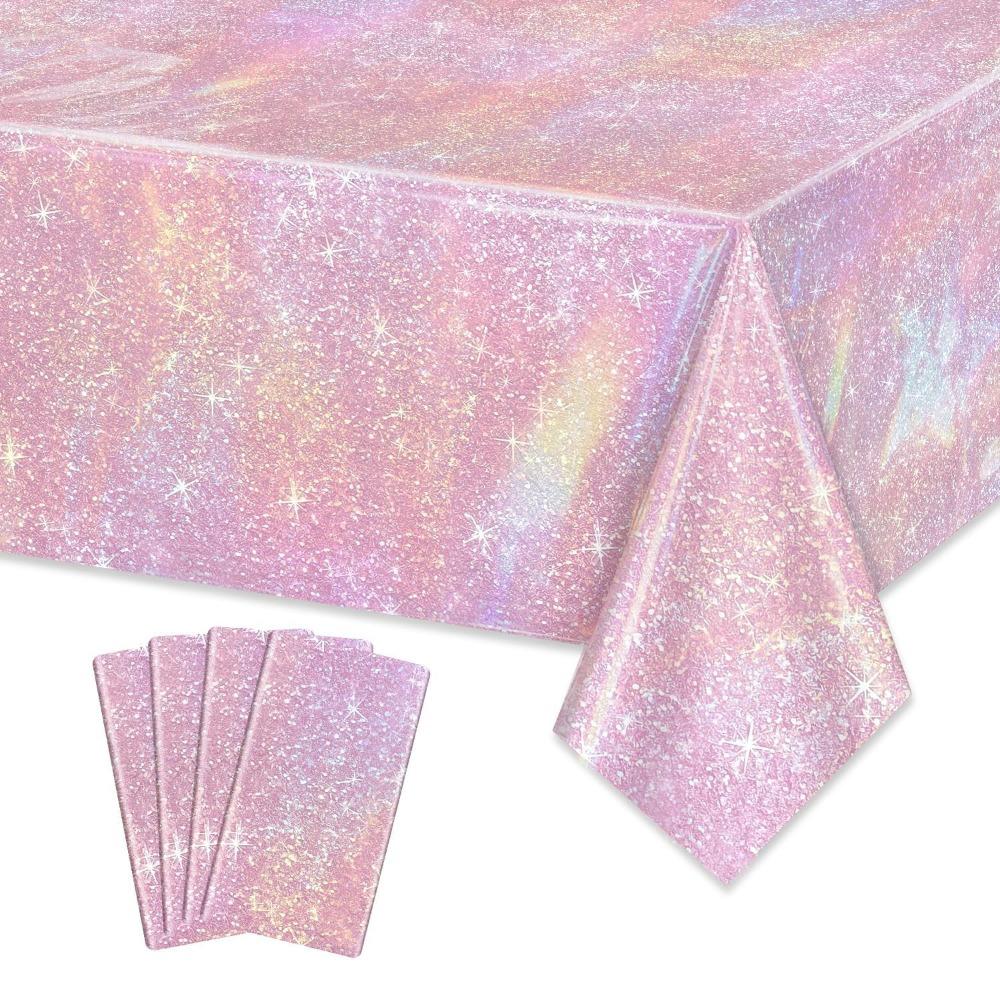 Shiny Disposale Tablecloth Aluminum Film Party Decoration  Birthday Wedding Party Supplies