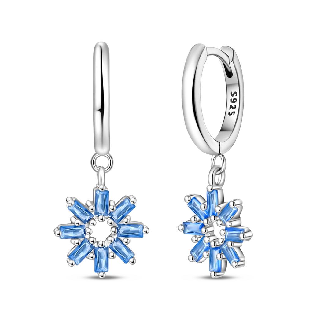 Original 925 Silver Simple Starry Moon Night Zircon Earrings for Women Trending Fashion Jewelry Birthday Gift New In