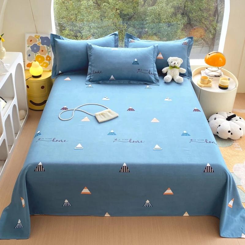 Geometric Patterns Bed Sheet Set 3Pcs Household Bedspread Pillowcases Fashion Skin-friendly Comfortable Breathable Bedding Set