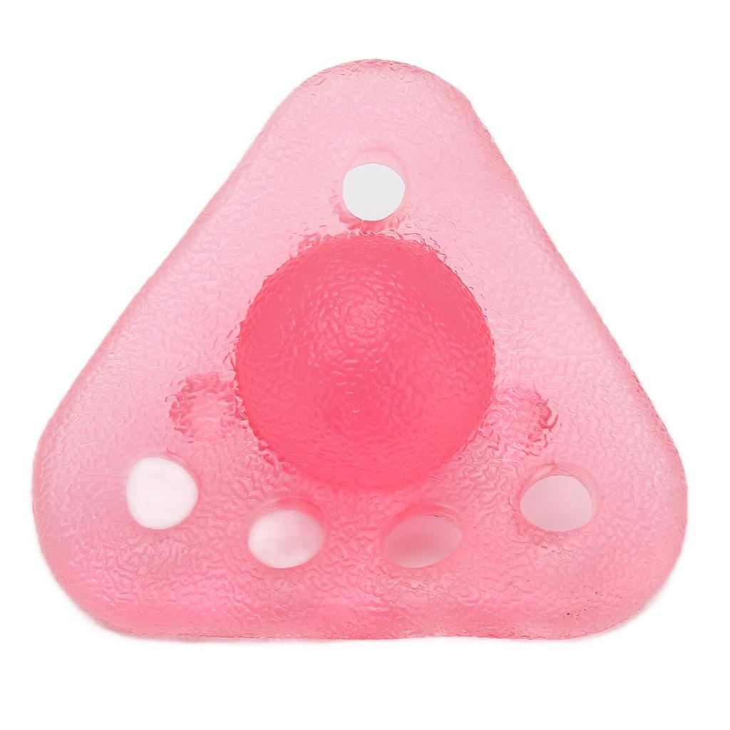 Finger Stretcher TPR Triangular Ball Grip Strength Trainer Hand Elasticity Exercise Toy Pink
