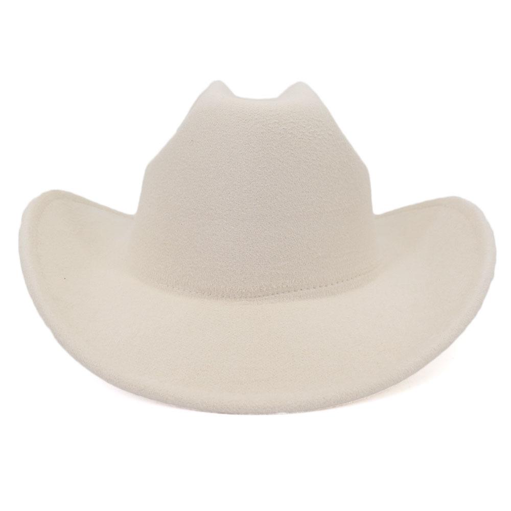 Yeni kadın erkek Yapay Yün Batı kovboy şapkası Kış Sonbahar Beyefendi Caz ​​Cowgirl Şapka Cloche Sombrero Kapaklar