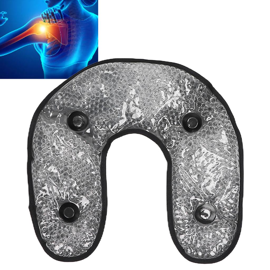 U Shaped Gel Bead Cooling Therapy Neck Wrap Neck Injuries Reusable Relief Cold Pack